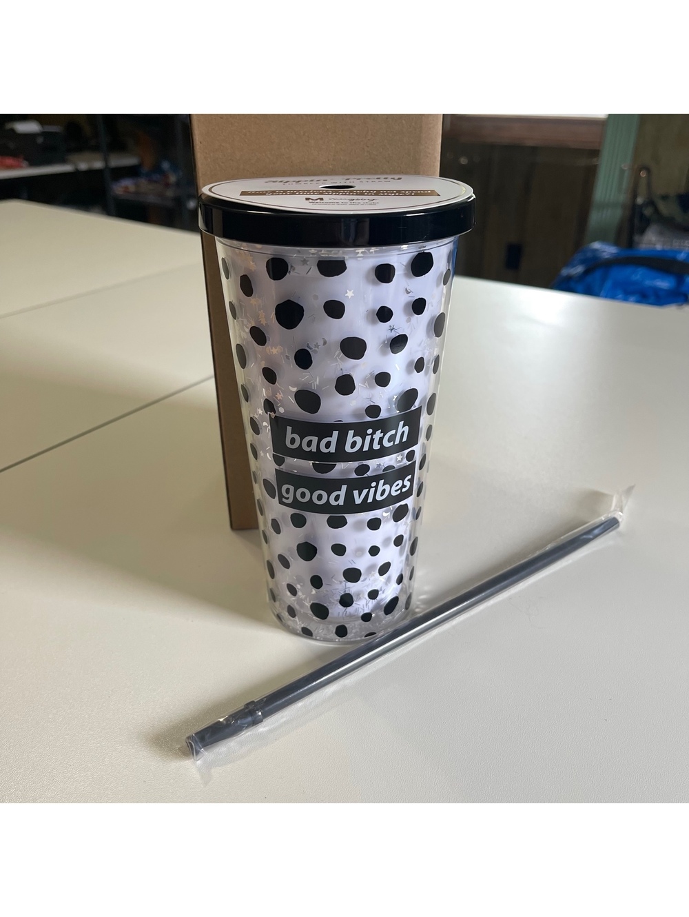 Mugsby Funny Women's Adult Tumbler Cup W/Straw